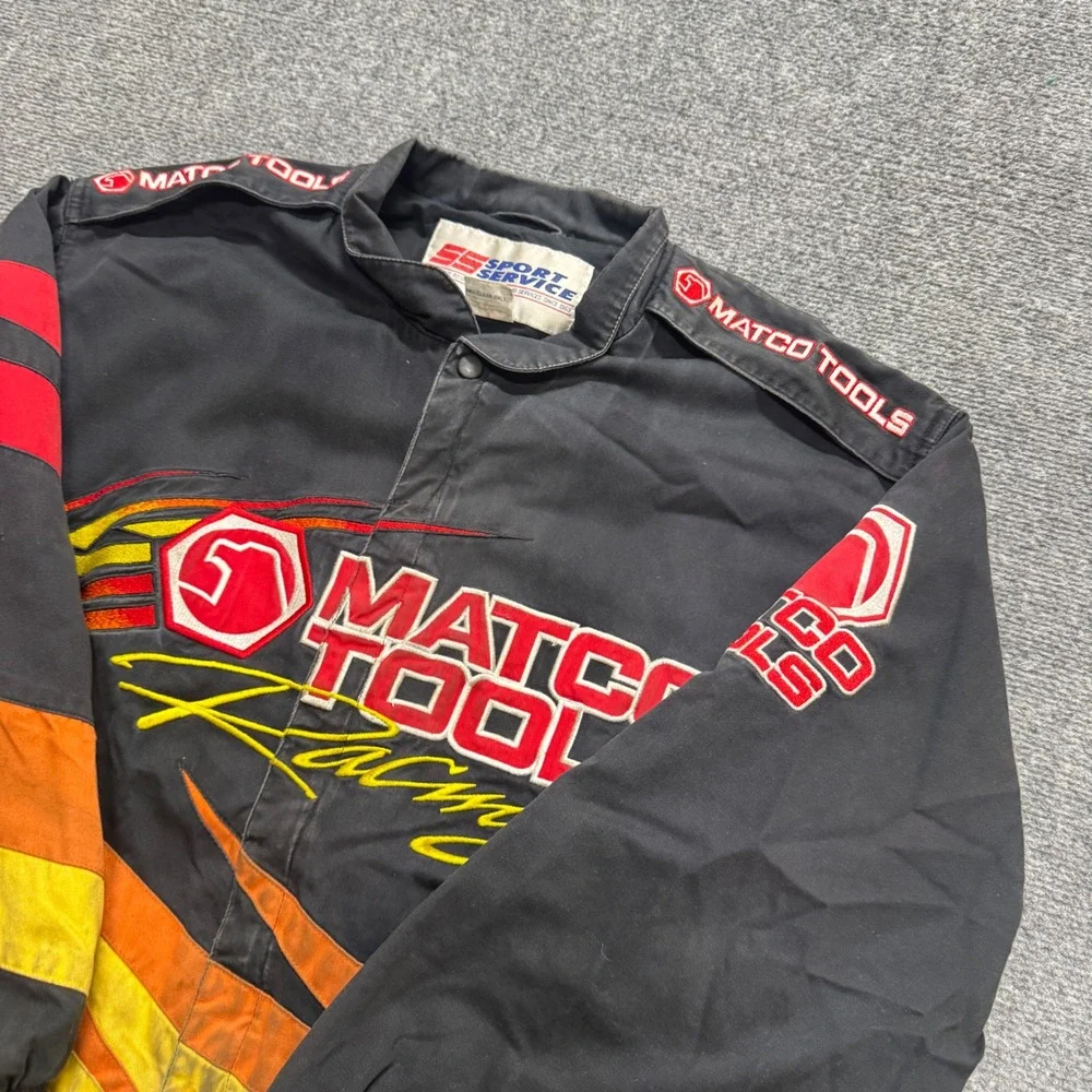 VTG Matco Tools NASCAR Jacket Men's  M Sport Service Embroidered Y2K Button Up